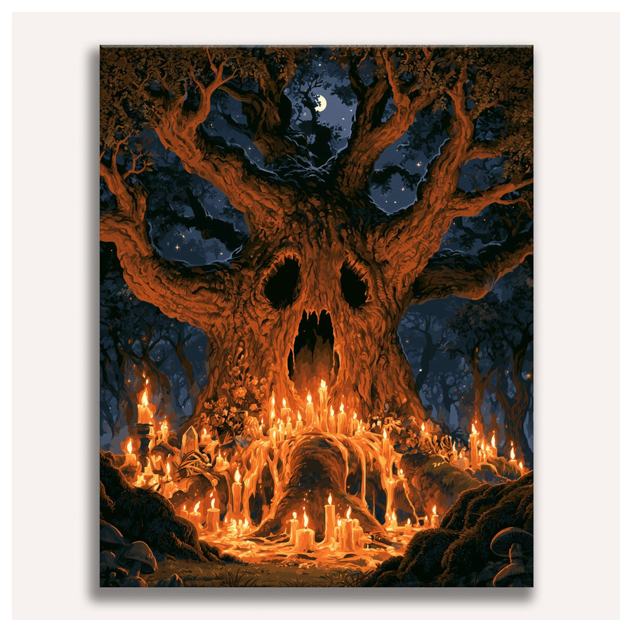 Arbre aux Mille Bougies | Peinture par numéro