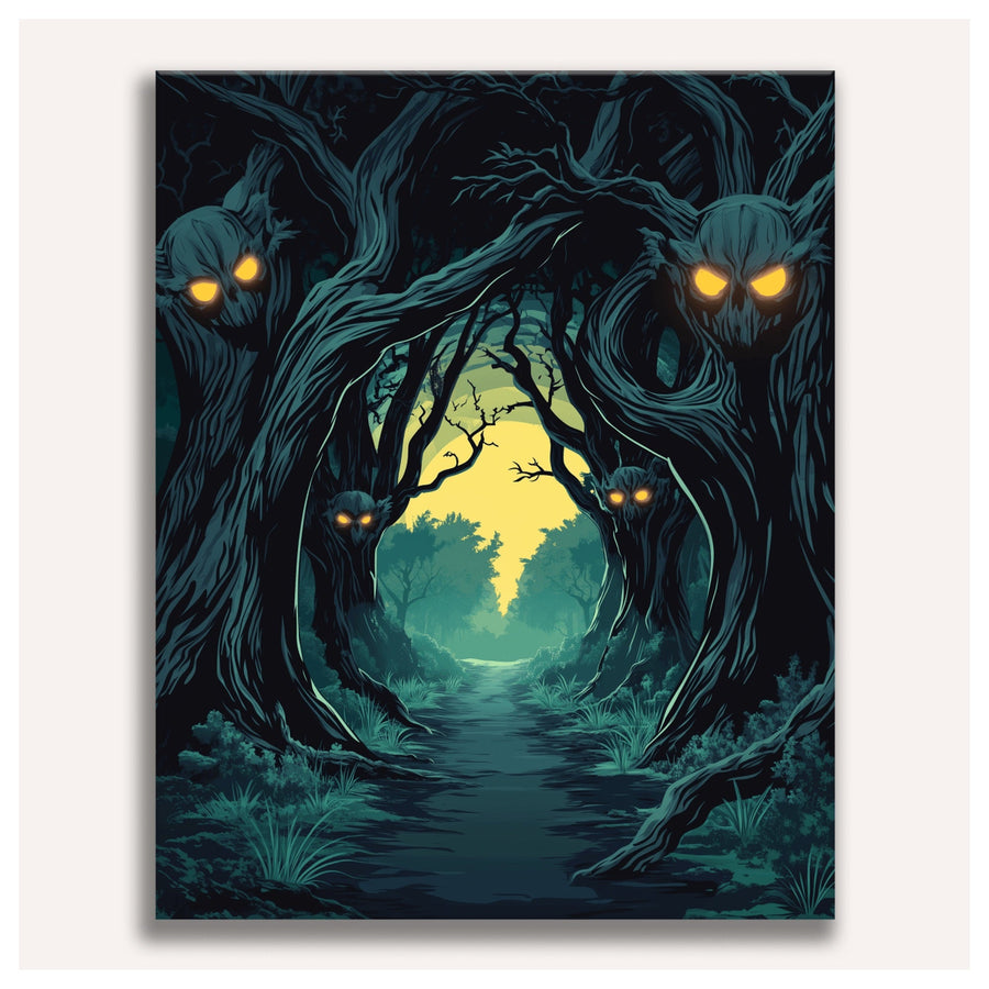 Arbres aux Yeux d'Or | Peinture par numéro