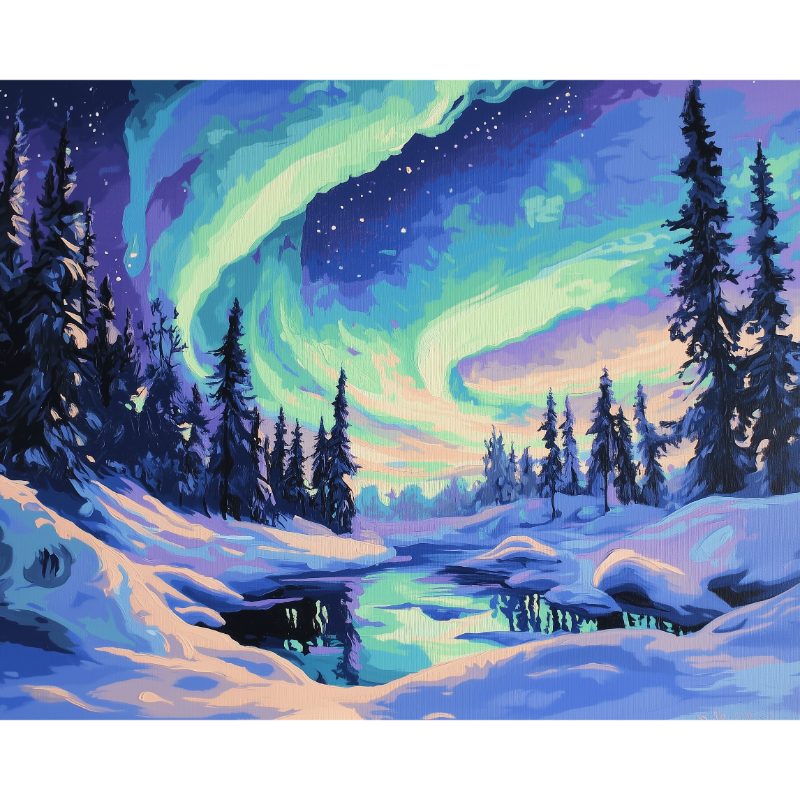 Aurores Boréales | Peinture par numéro