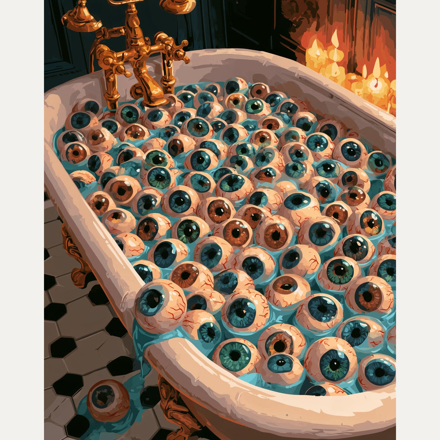 Baignoire aux Cent Yeux | Peinture par numéro