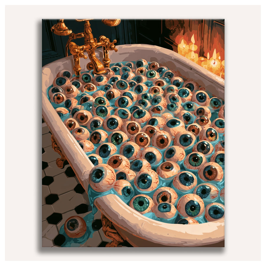 Baignoire aux Cent Yeux | Peinture par numéro