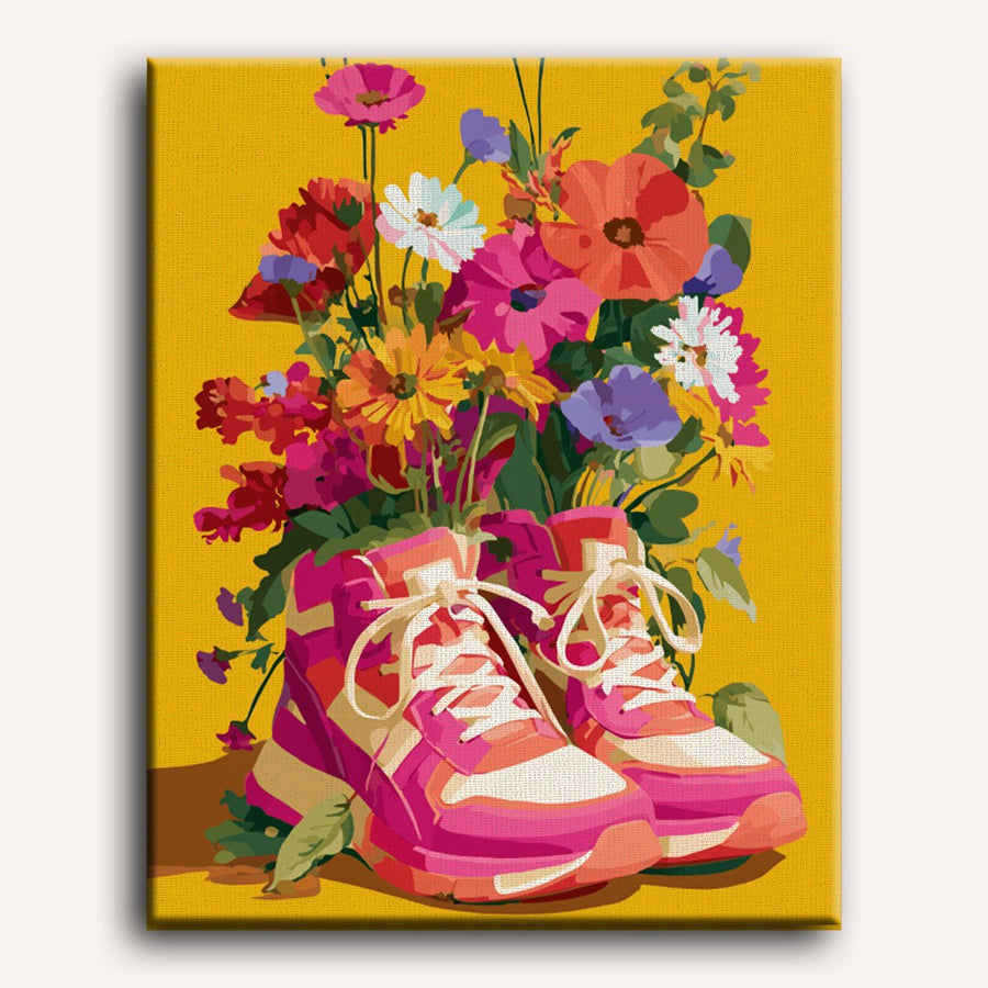 Baskets Fleuries | Peinture par numéro