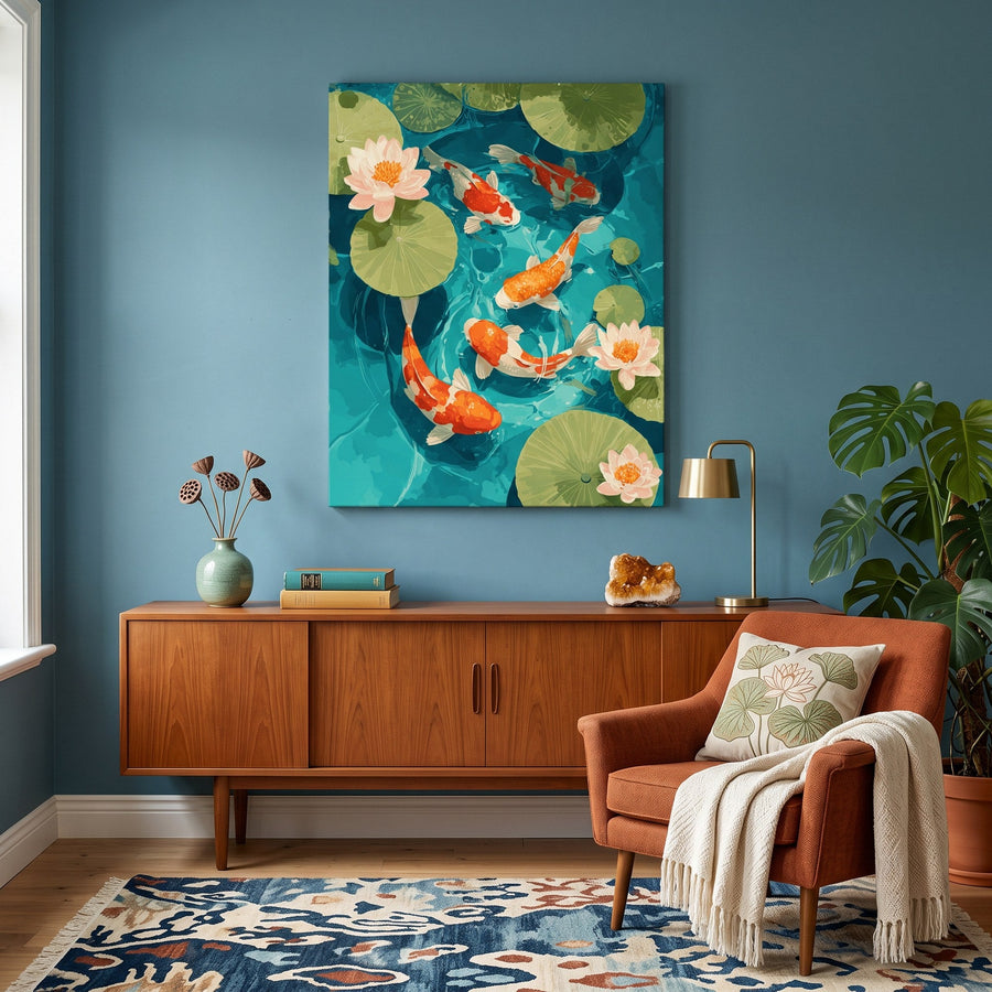 Bassin aux Koi | Peinture par numéro