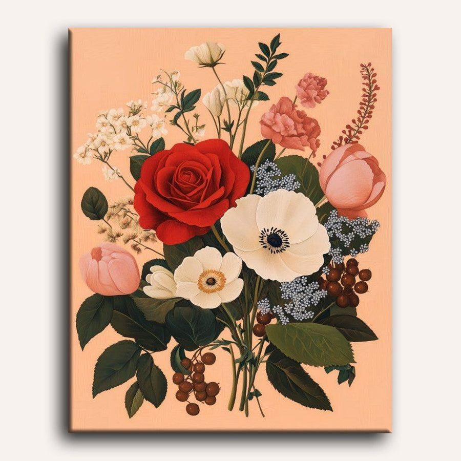 Joli Bouquet de Fleurs | Peinture par numéro