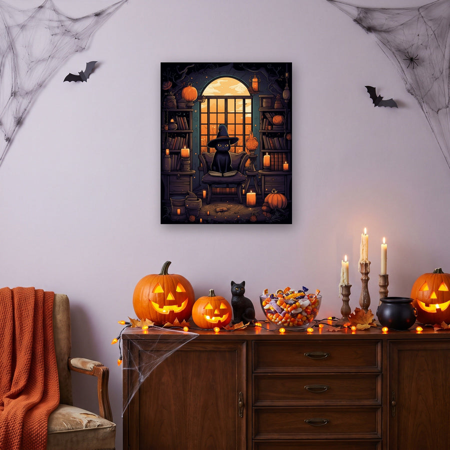 Bibliothèque du Chat Noir | Peinture par numéro