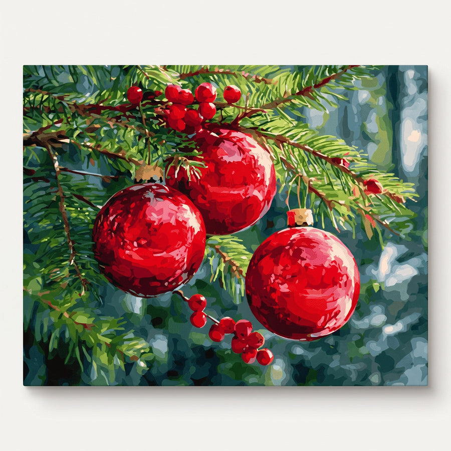 Boules de Noël | Peinture par numéro