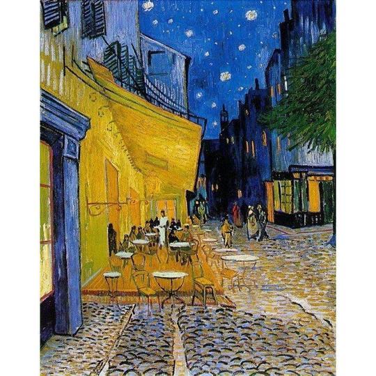Terrasse de Café la Nuit | Peinture par numéro