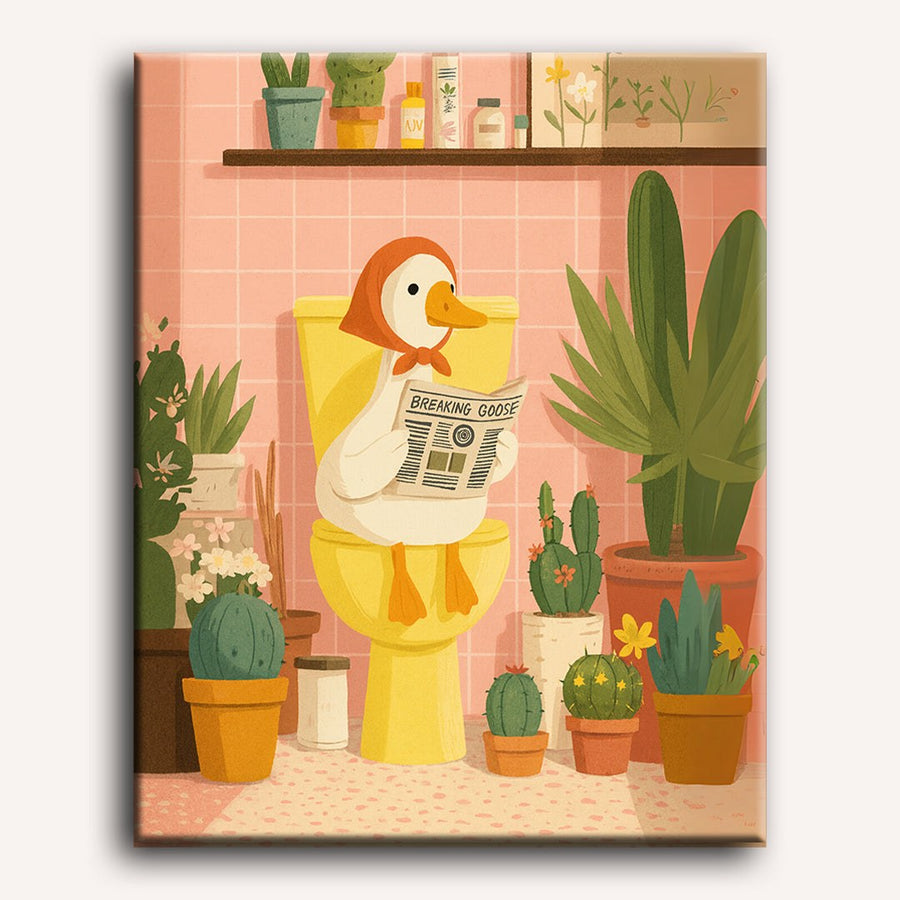 Canard aux Toilettes | Peinture par numéro