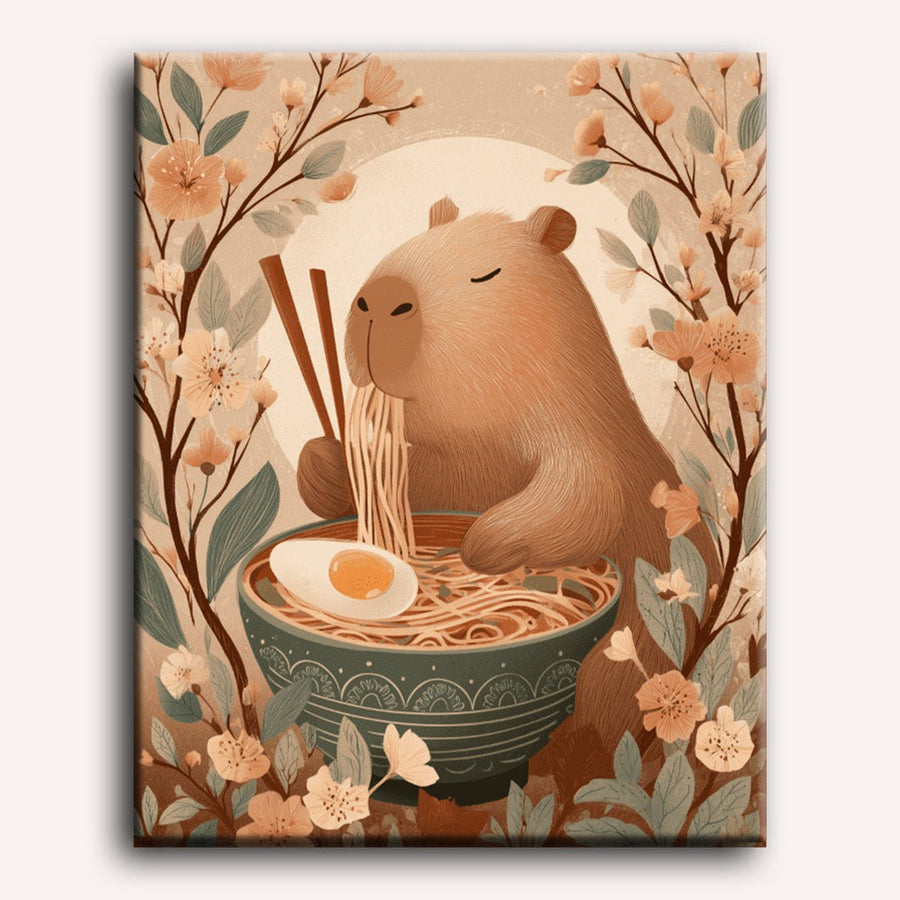 Capybara Gourmand | Peinture par numéro