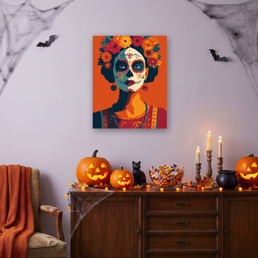 Catrina aux Fleurs | Peinture par numéro