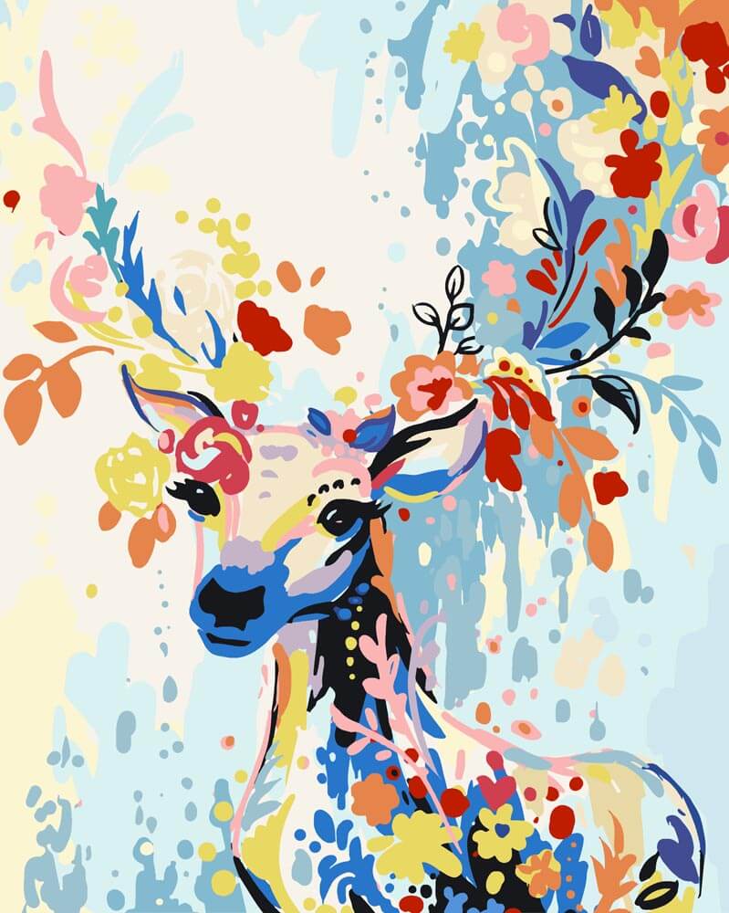 Cerf Printanier | Peinture par numéro
