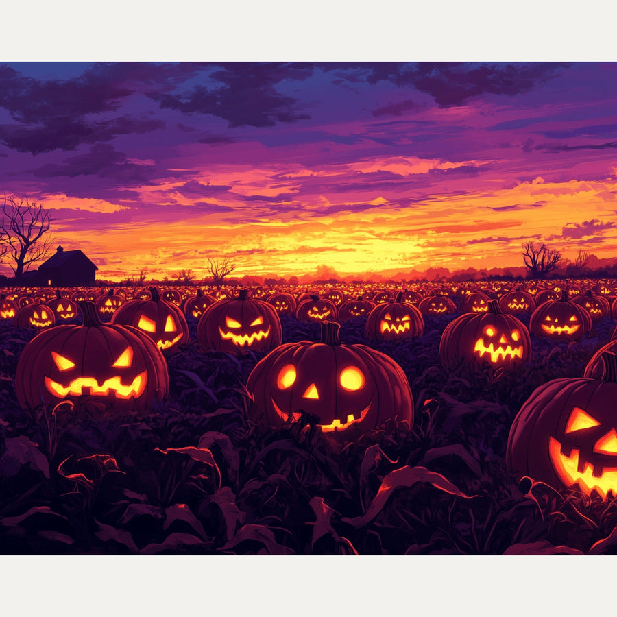 Champ de Citrouilles | Peinture par numéro