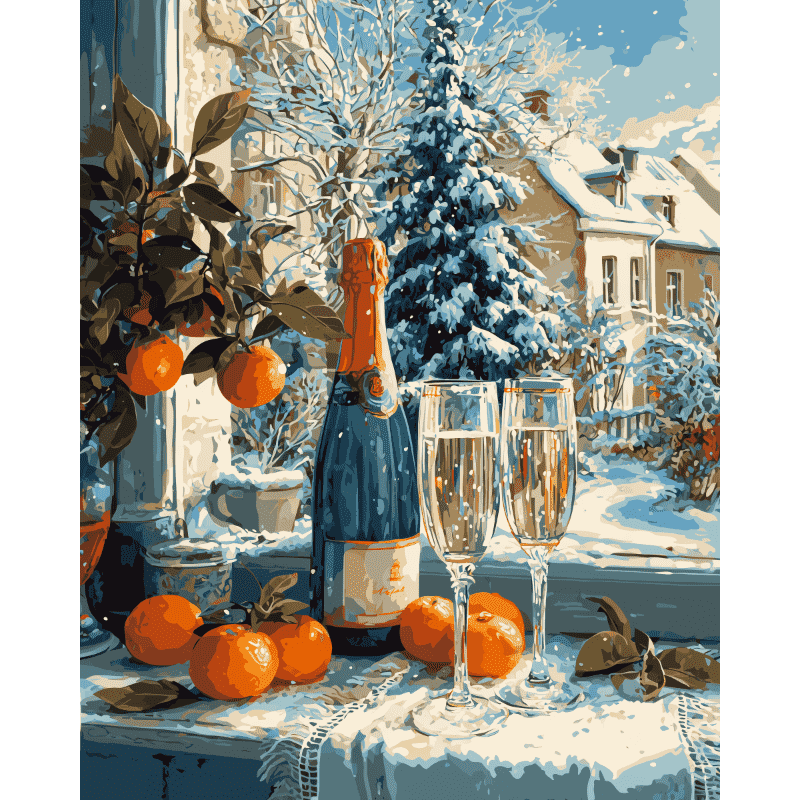 Champagne Festif | Peinture par numéro