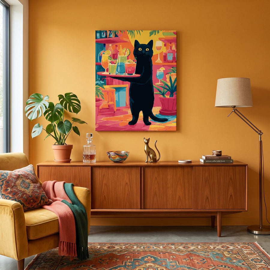 Chat Barman | Peinture par numéro