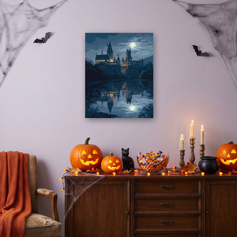 Château au Clair de Lune | Peinture par numéro