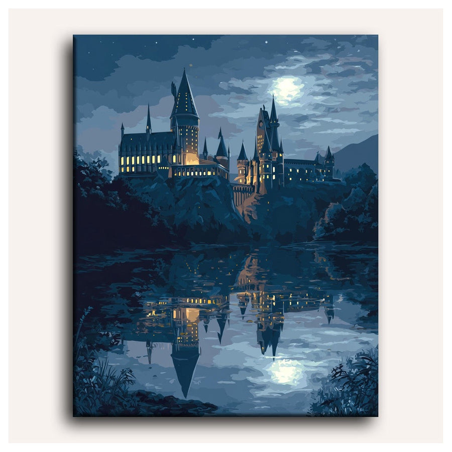 Château au Clair de Lune | Peinture par numéro