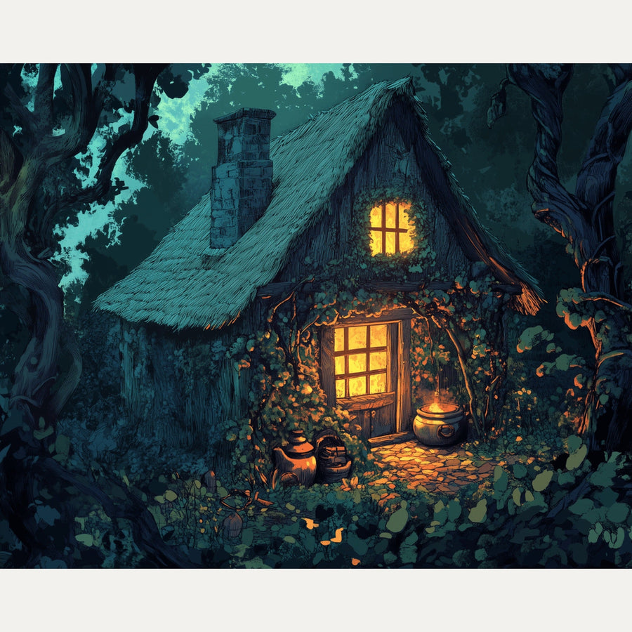 Chaumière dans les Bois | Peinture par numéro