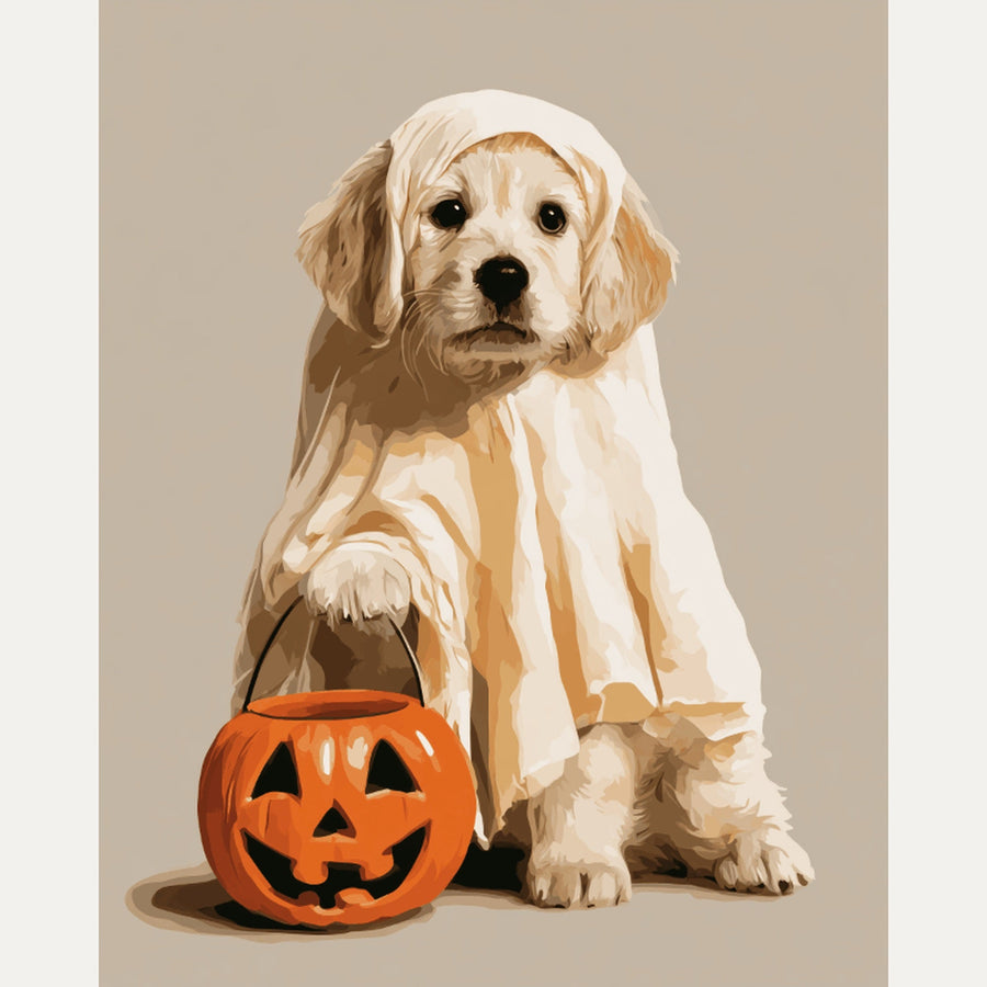 Chiot Fantôme | Peinture par numéro