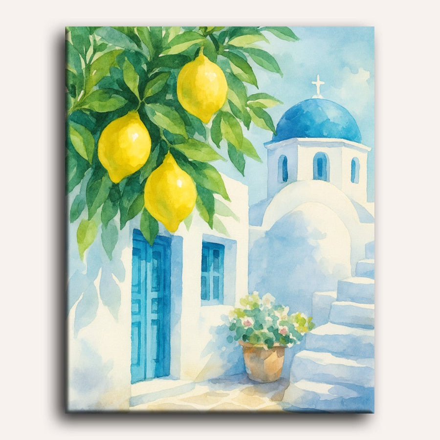 Citrons de Santorin | Peinture par numéro