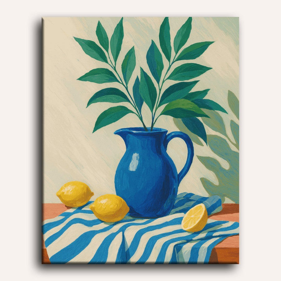 Citrons et Feuilles | Peinture par numéro