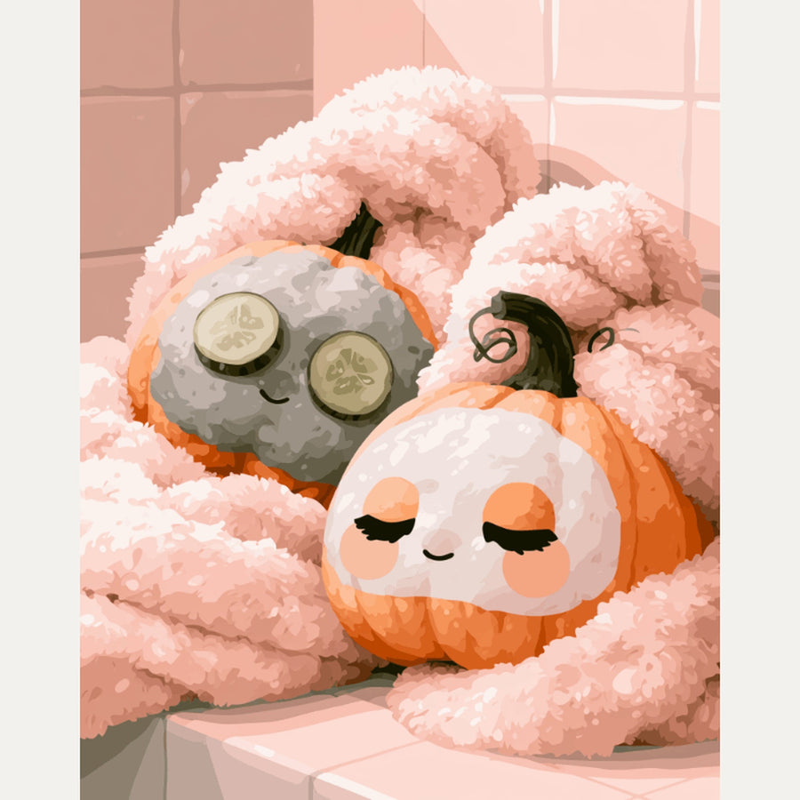 Citrouilles au Spa | Peinture par numéro