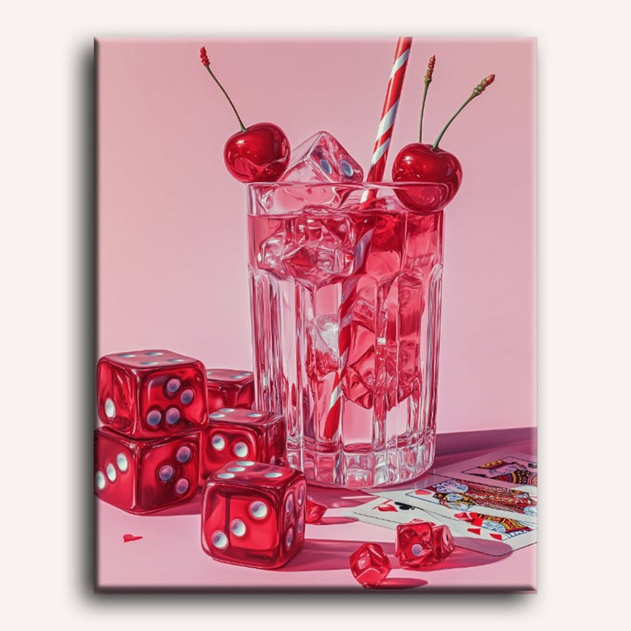 Cocktail Cerise | Peinture par numéro