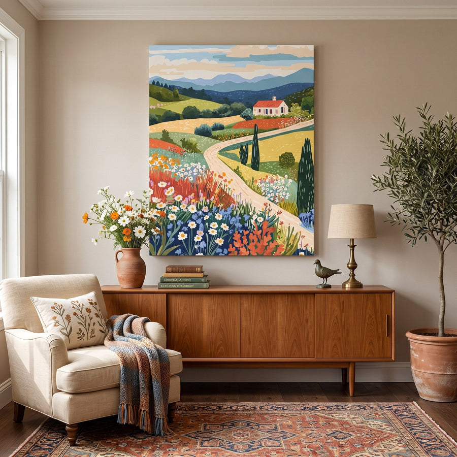 Collines Fleuries de Toscane | Peinture par numéro