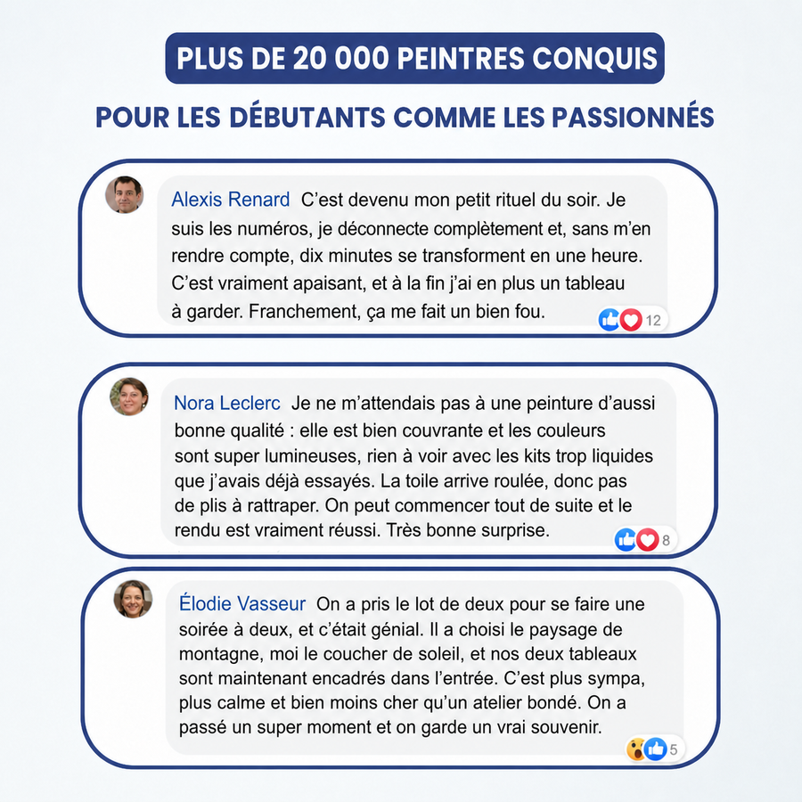 Coffret "Chat Cocooning" – 6 peintures par numéro