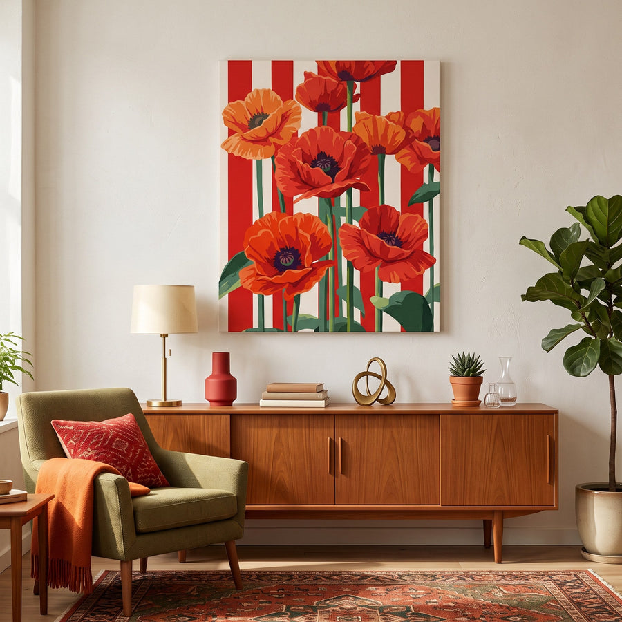Coquelicots Rouges | Peinture par numéro
