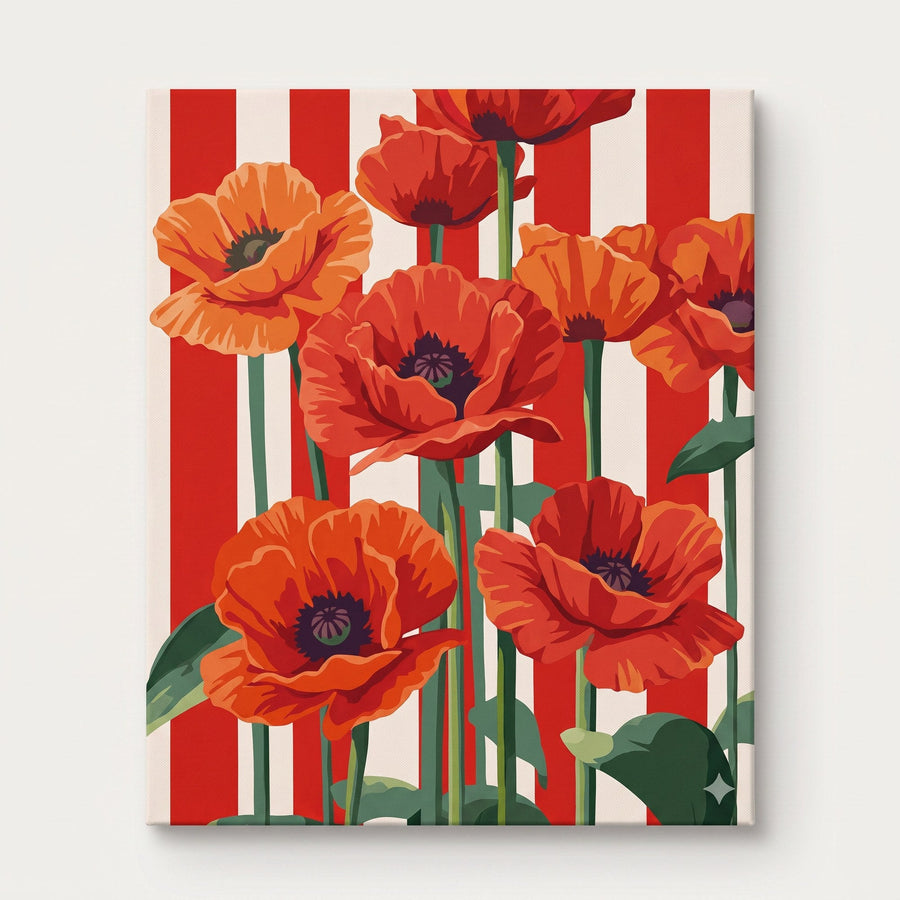 Coquelicots Rouges | Peinture par numéro