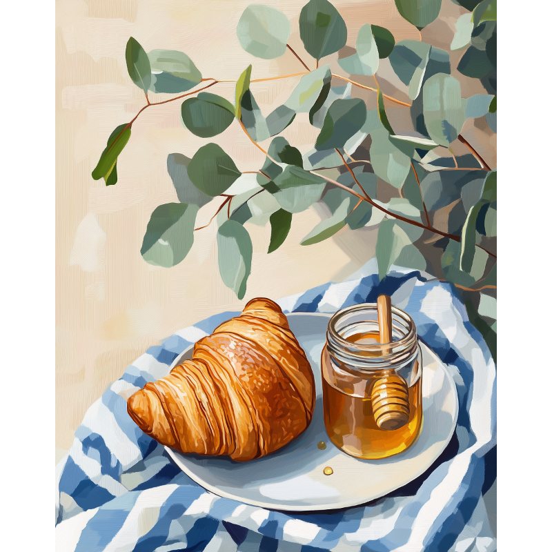 Croissant Doré | Peinture par numéro