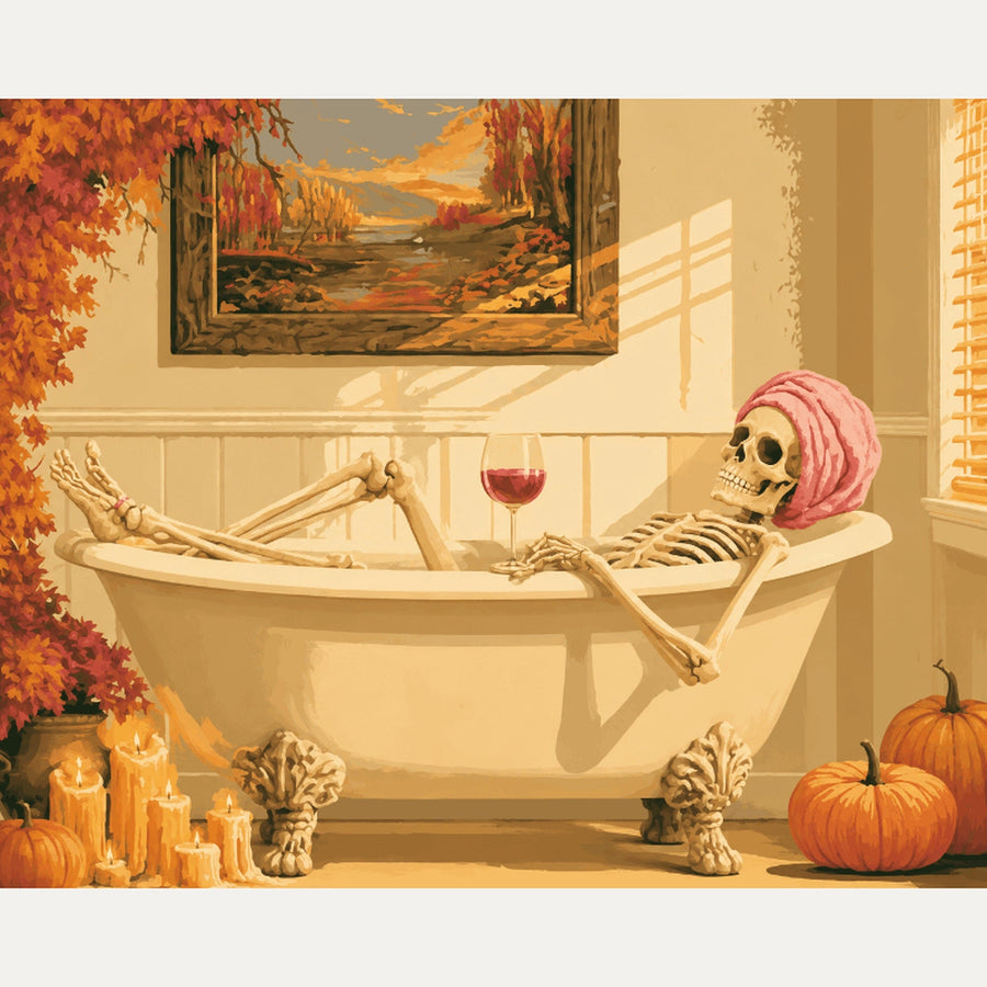 Détente du Squelette | Peinture par numéro
