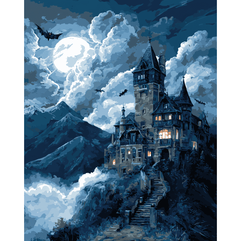 Manoir Dracula | Peinture par numéro