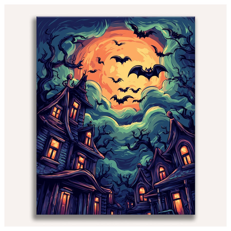 Envol des Chauves-souris | Peinture par numéro