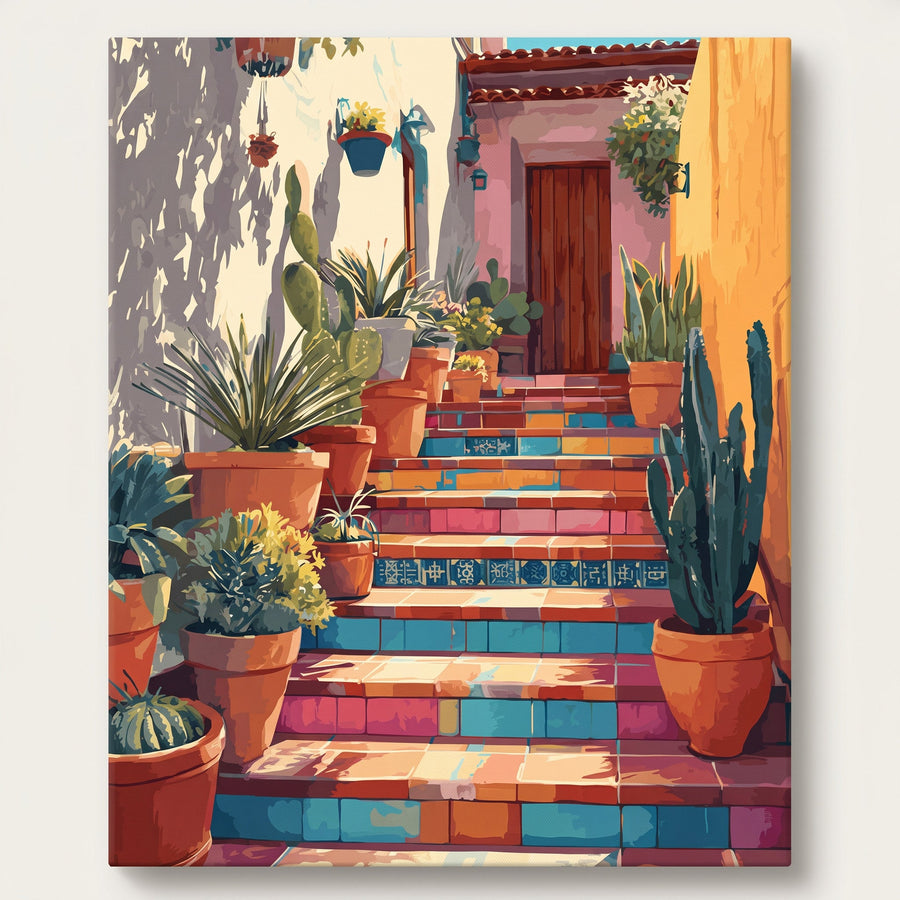 Escaliers du Mexique | Peinture par numéro