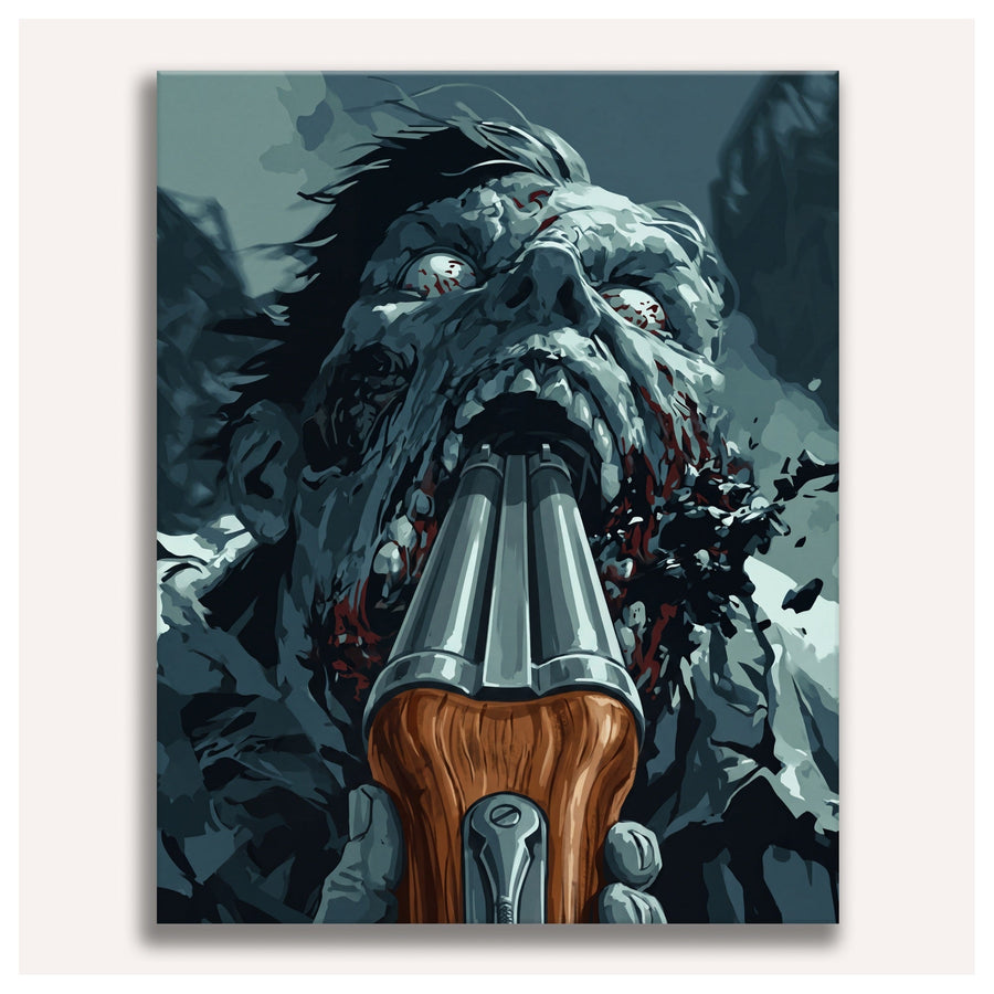 Face au Zombie | Peinture par numéro