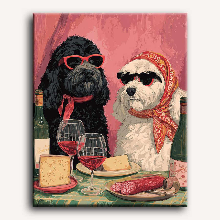 Chiens Stylisés | Peinture par numéro