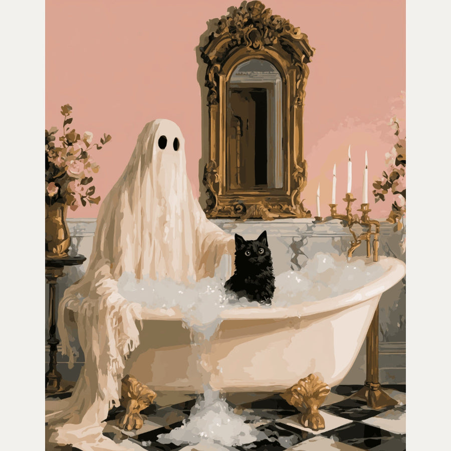 Fantôme au Bain | Peinture par numéro