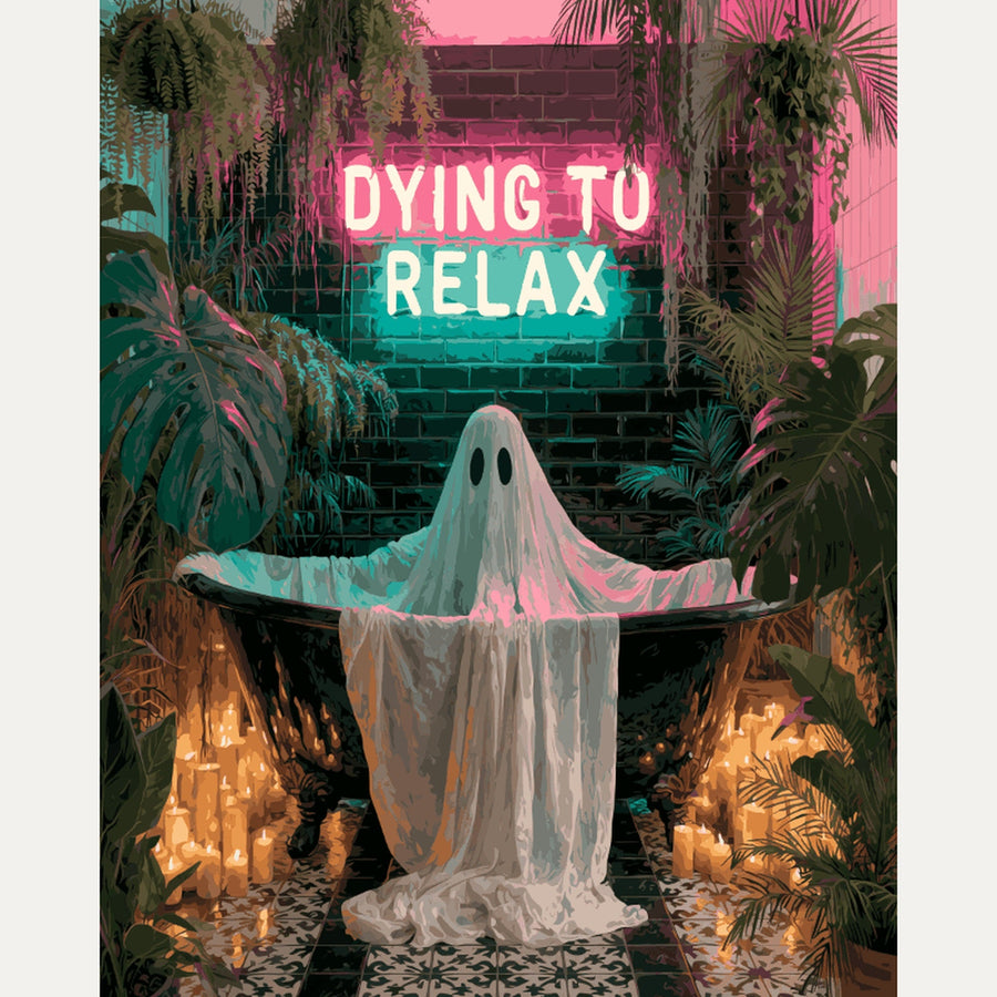 Fantôme dans la Baignoire | Peinture par numéro