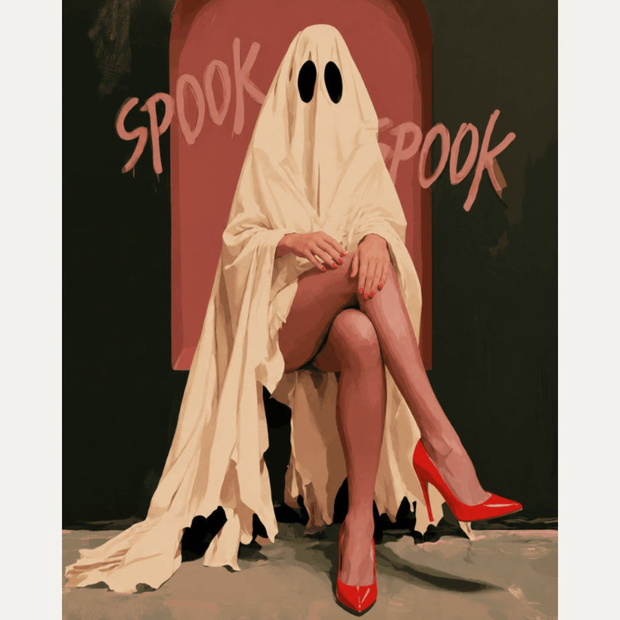 Fantôme en Talons Rouges | Peinture par numéro
