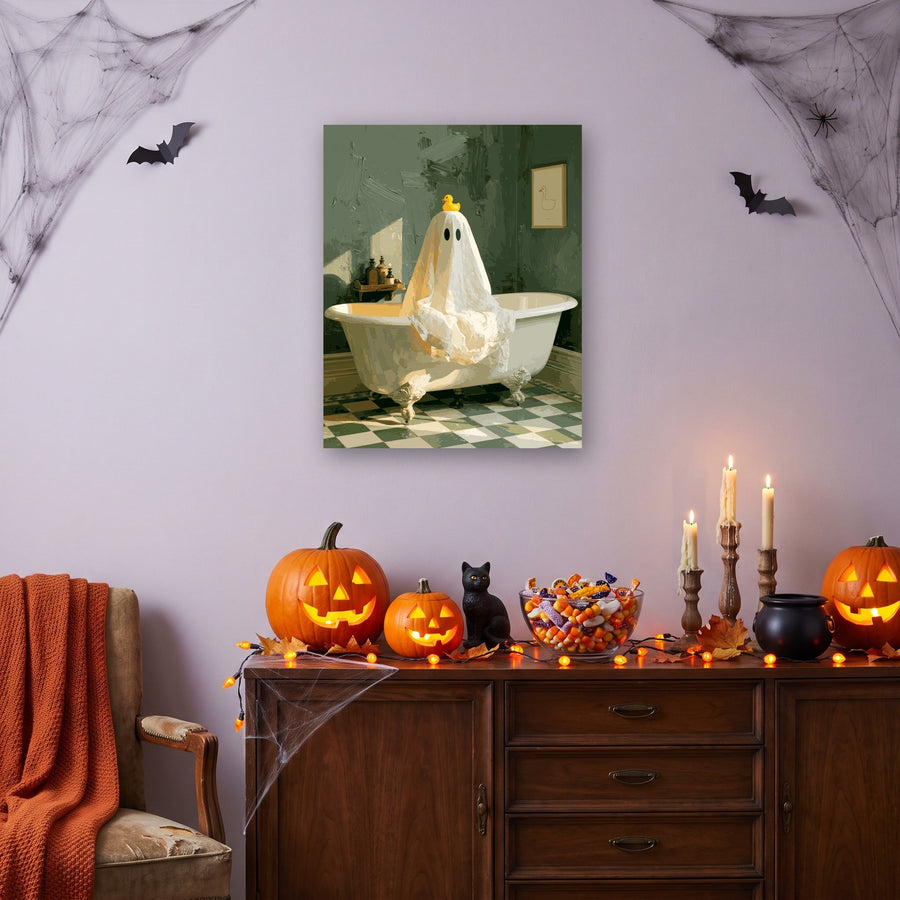 Fantôme et Canard Jaune | Peinture par numéro