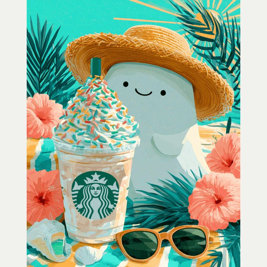 Fantôme Frappé | Peinture par numéro