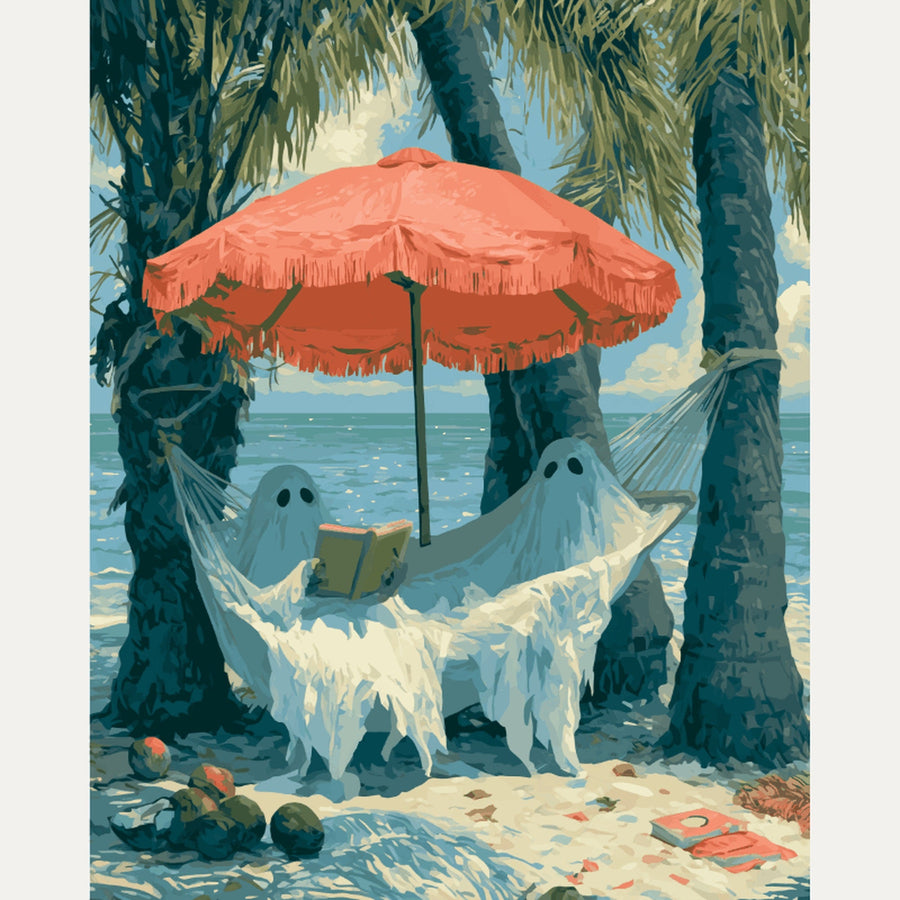 Fantômes sous les Palmiers | Peinture par numéro