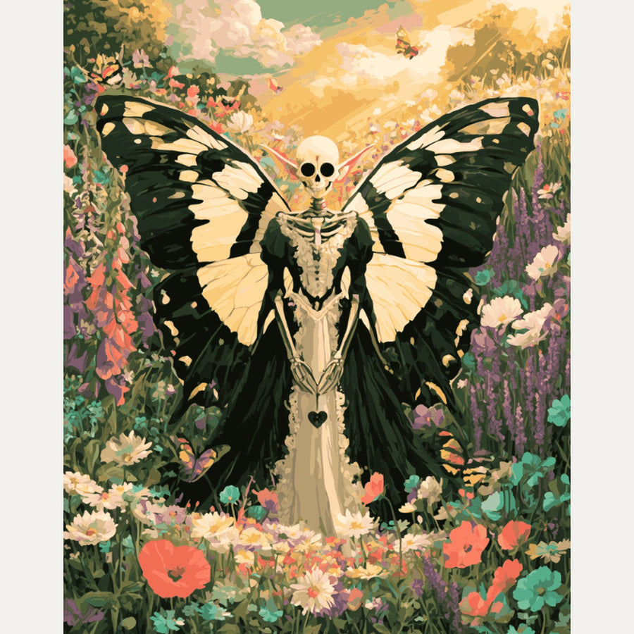 Fée aux Ailes de Papillon | Peinture par numéro