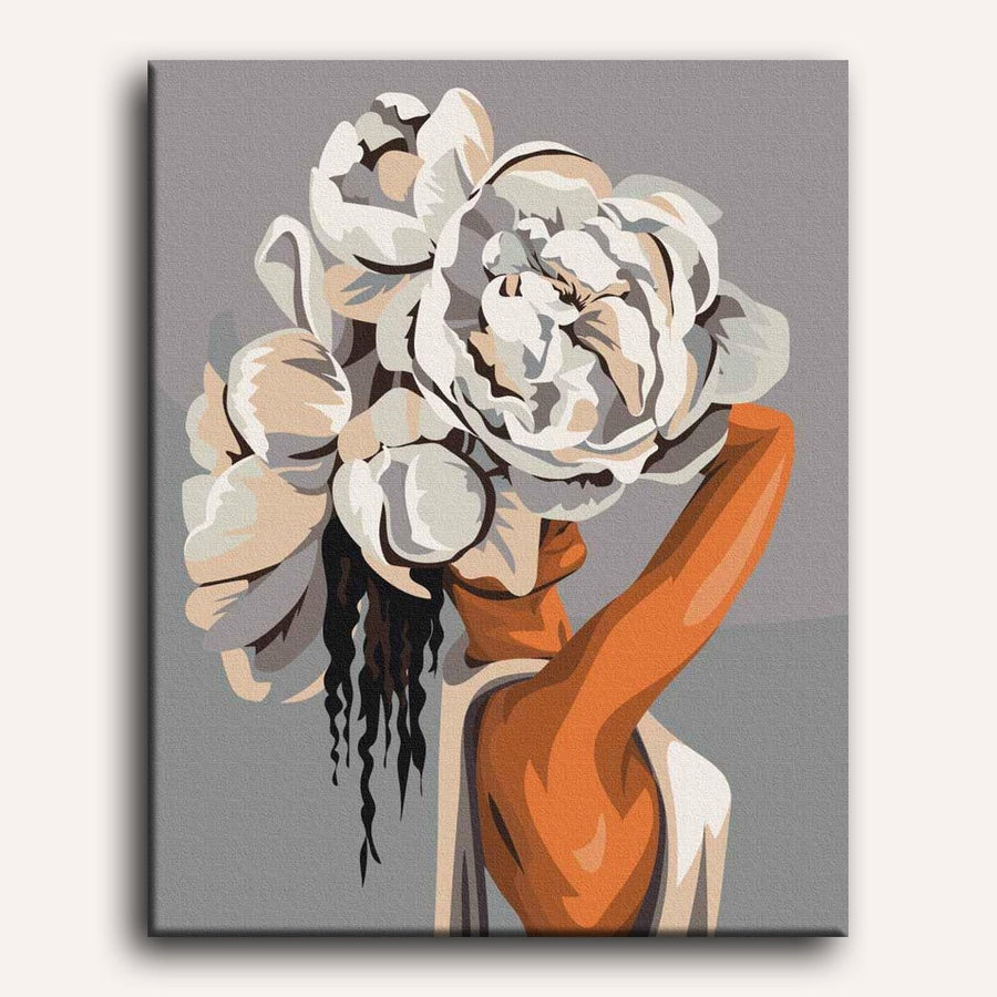 Femme en Blanc | Peinture par numéro