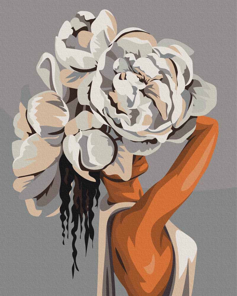Femme en Blanc | Peinture par numéro