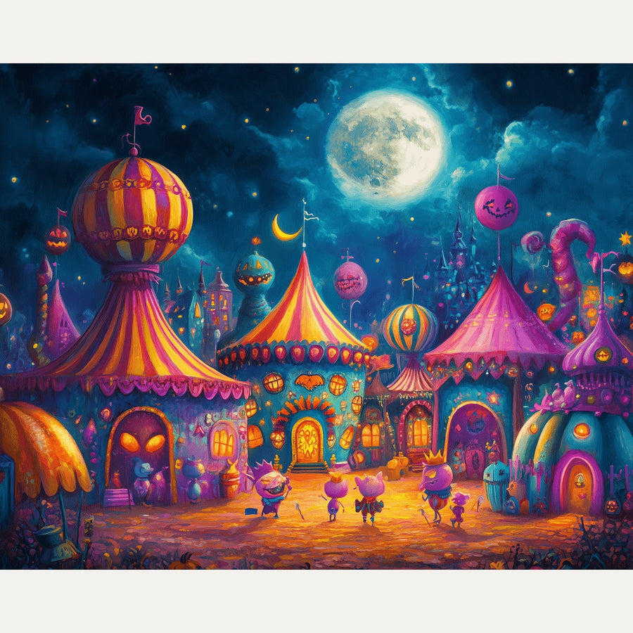 Fête Foraine des Monstres | Peinture par numéro