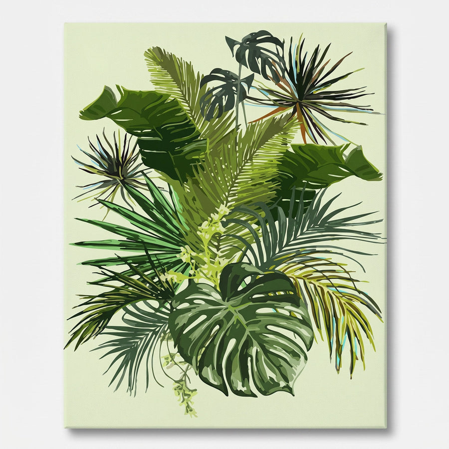 Feuillages Tropicaux | Peinture par numéro