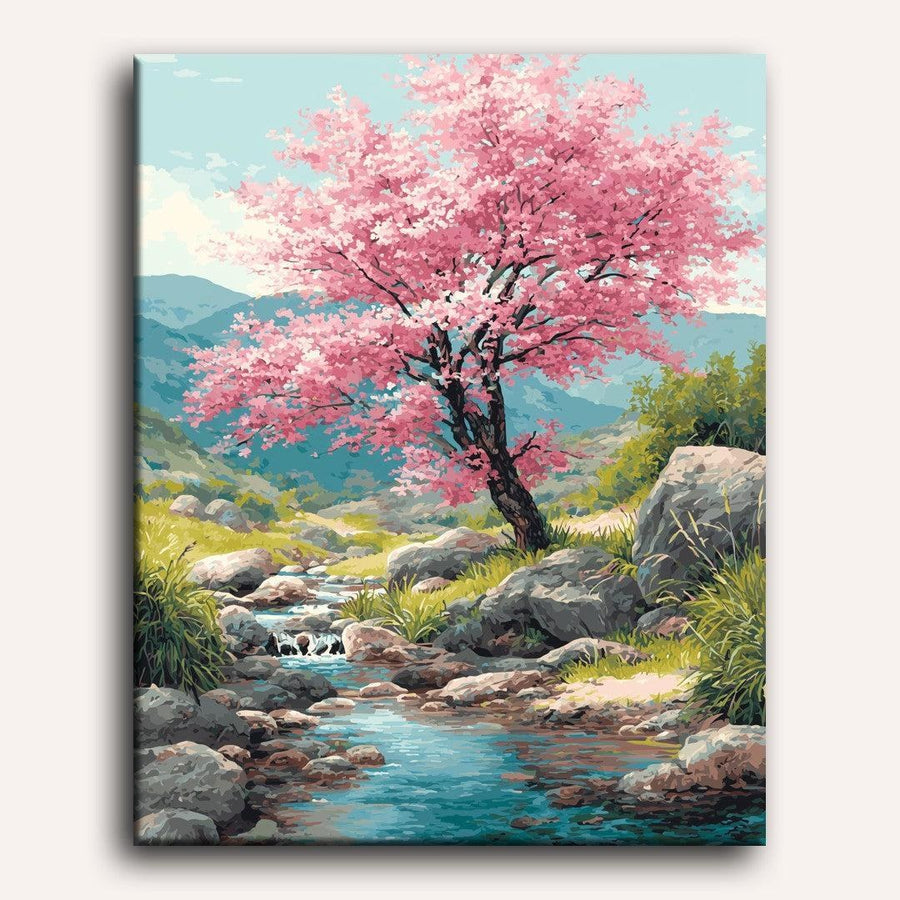 Fleur de Cerisier | Peinture par numéro