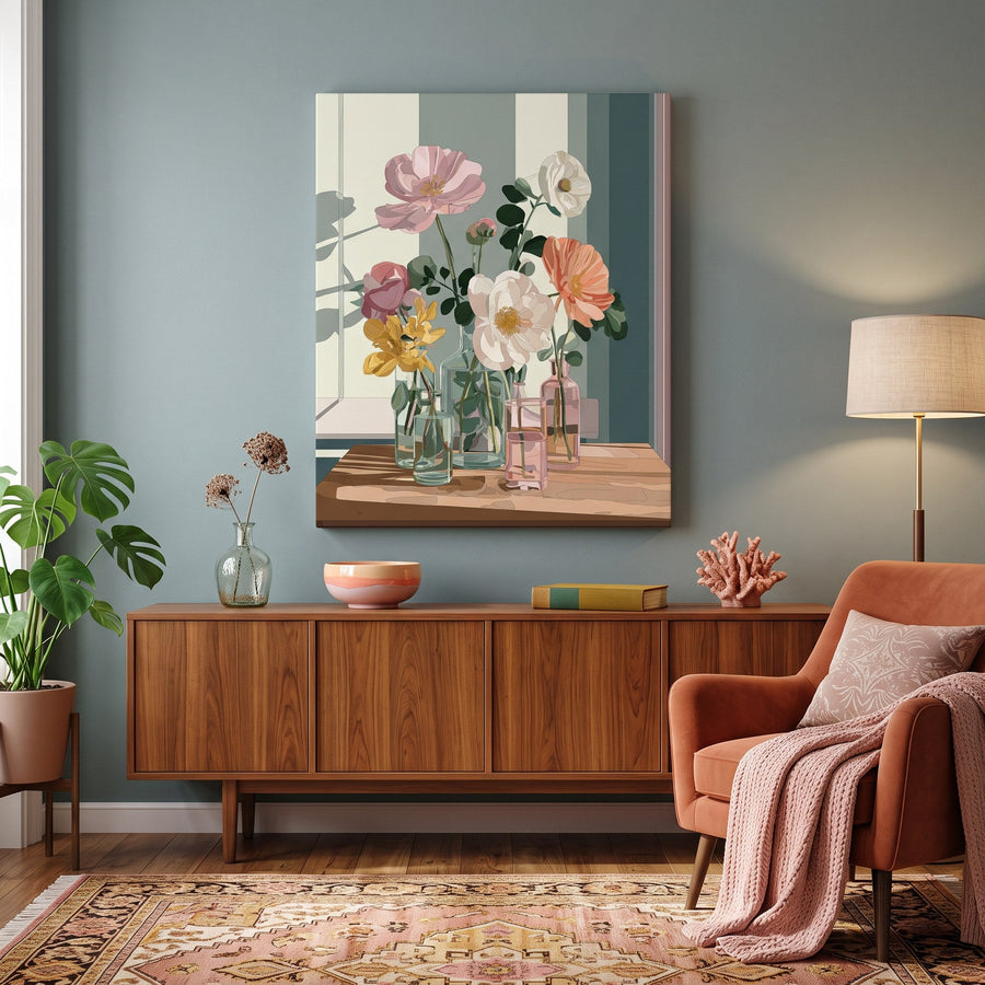 Fleurs des Champs en Bocaux | Peinture par numéro
